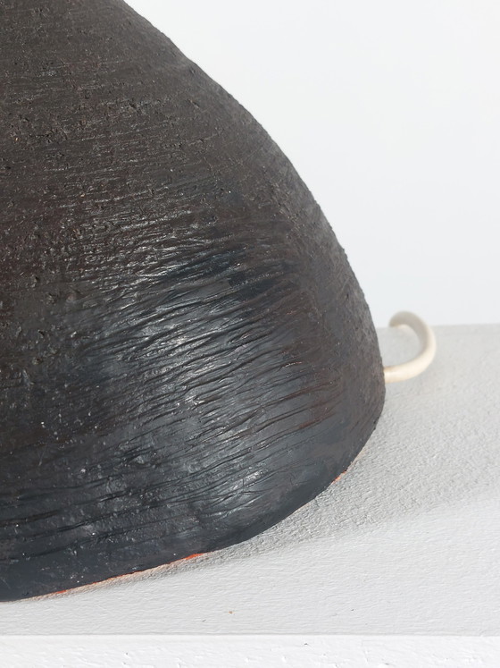 Image 1 of Lampada da tavolo vintage di metà secolo con base in ceramica.