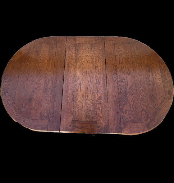 Image 1 of Bannink Art Nouveau extendable dining table cherry wood