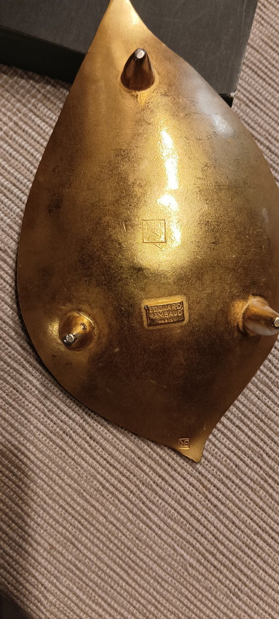 Vintage Edouard Rambaud Paris Vide-Poche / Bowl - Gilded (14.5 cm), Decorative Objects, Metal, Gold (photo 4 of 5)