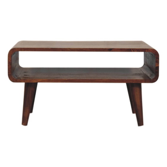 Stylish TV furniture made of solid mango wood – Chestnut brown – Artisan (photo 2 of 10)