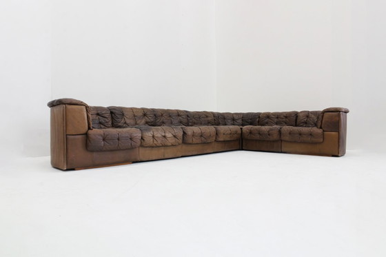 Image 1 of Vintage De Sede DS 11 modular bank patchwork leather 1970s