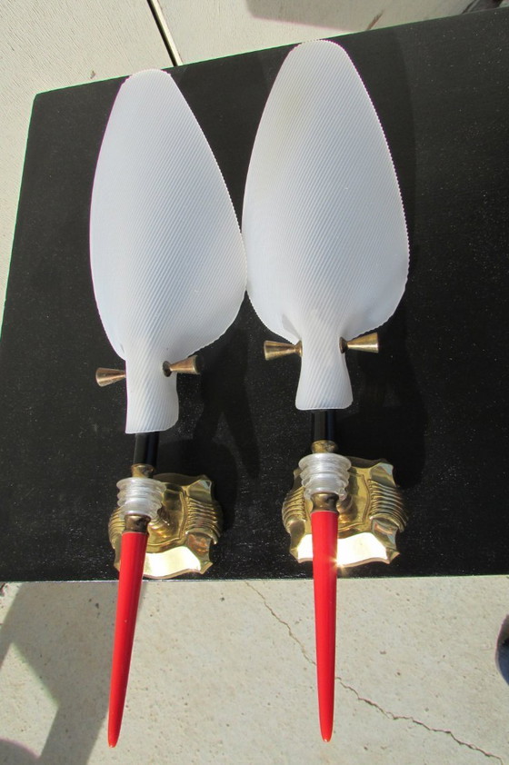 Image 1 of Wall sconce and two wall sconces from the 1960s, 3 pieces