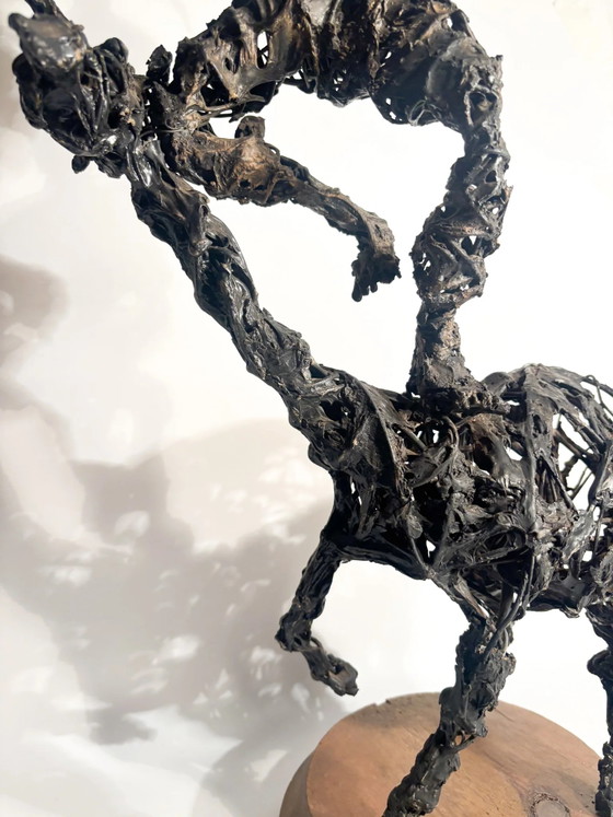 Sculpture de Chevalier en Fer Agenore Fabbri des années 1970 – Expressionisme (photo 8 of 13)