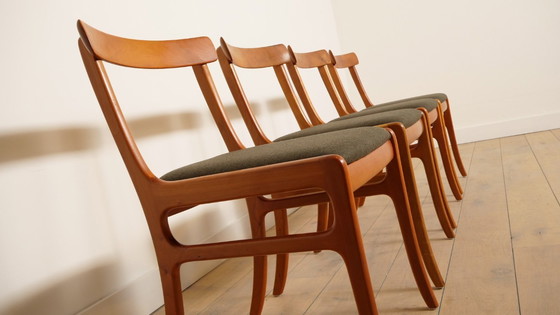 Image 1 of 4 x eetkamerstoel | Ole Wanscher | Kersenhout | Opnieuw gestoffeerd