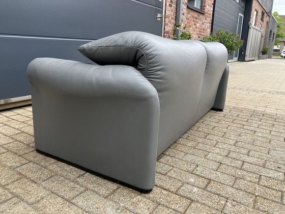 Image 1 of Cassina Maralunga 2,5-Sitzer in original grauem Pelle-Leder, SINGLE!