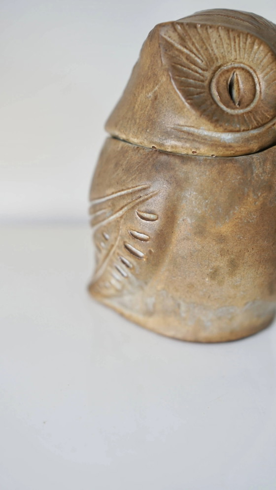 Ceramic owl sculpture - signed Agnès Escala - France, 1960s – Decorative Objects, Porcelain, Vintage (photo 3 of 16)