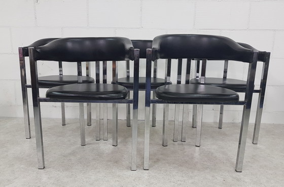 Image 1 of 5x skai chroom design stoelen