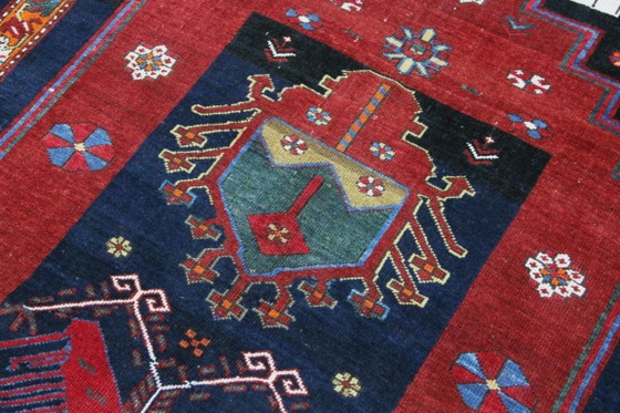 Image 1 of Antieke Russische Kaukasische Ghazni Kazak Shirvan, meer dan 100 jaar oud, 280 x 175 cm