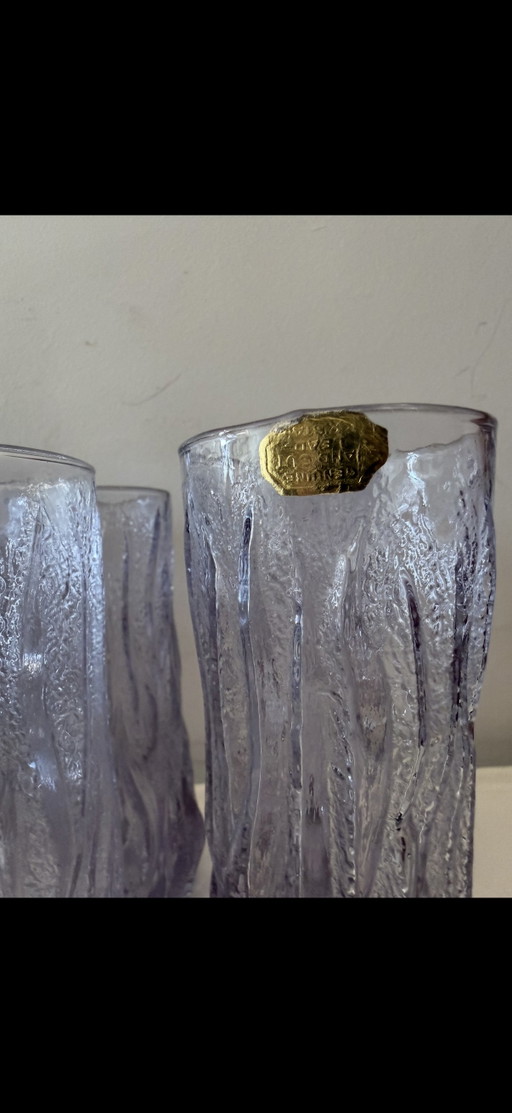 Verre brutaliste d'Alexandrie, Italie, années 1970 – glazen karaffen, Murano Glass (photo 2 of 5)