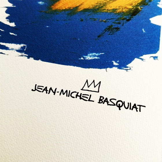 Image 1 of Lithographie en édition limitée de Jean-Michel Basquiat, numérotée au crayon.