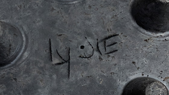 Image 1 of Jarrón/Maceta: Platillo Volador de Cerámica Raku.