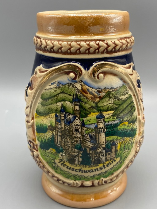 Aardewerken bierpul - Kasteel Neuschwanstein - Gemaakt in Duitsland – servies (photo 2 of 6)