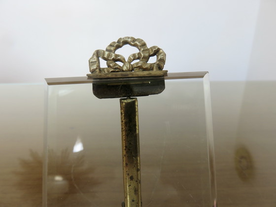 Image 1 of Set of 2 photo frames, Napoleon III, brass and beveled glass