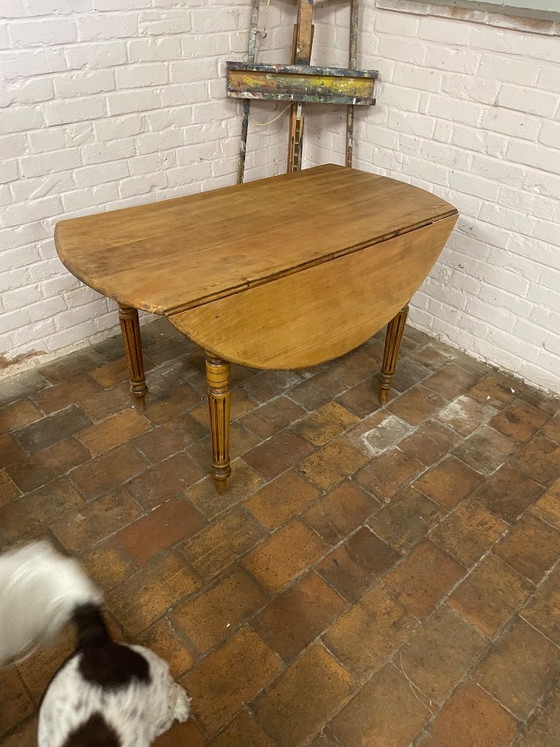 Round Drop-Leaf Folding Table – Dining tables, Wood (photo 9 of 9)