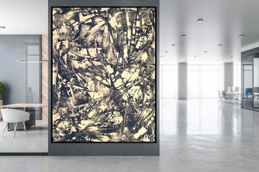 Jürgen Angeler - Golden 3D Cross – schilderijen tekeningen, Canvas