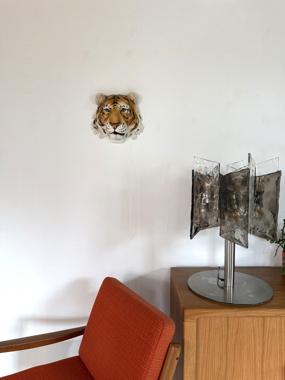 Masque mural tigre en céramique vintage années 70 – Made in Italy, Décorations murales, Ceramic (photo 4 of 7)