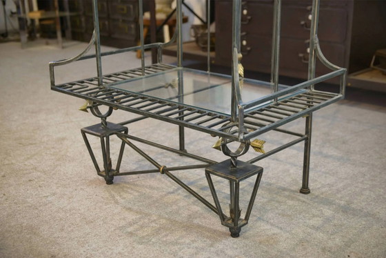 Scaffali a muro in ferro battuto anni '50 – polished steel, Vintage (photo 8 of 11)