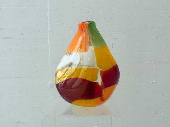 Image 1 of Jarrón de cristal de estudio de Mdina Glass Malta, década de 1970.
