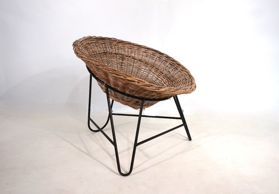 Image 1 of Tumbona de ratán, 1960