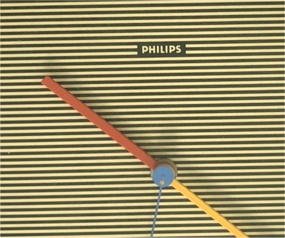 Image 1 of Vintage PHILIPS HR5882 wandklok – 25 cm – modernistisch design uit de jaren 70/80