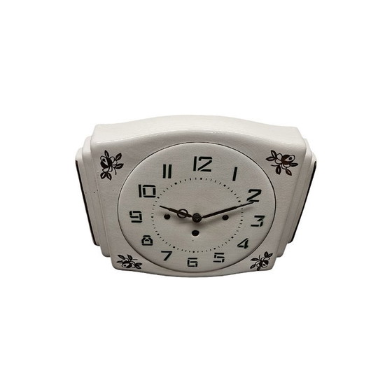 Image 1 of Reloj de cocina de cerámica Art Déco francés, década de 1930
