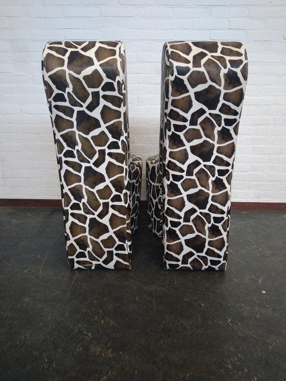 Image 1 of 2x pump chair in giraffe print
