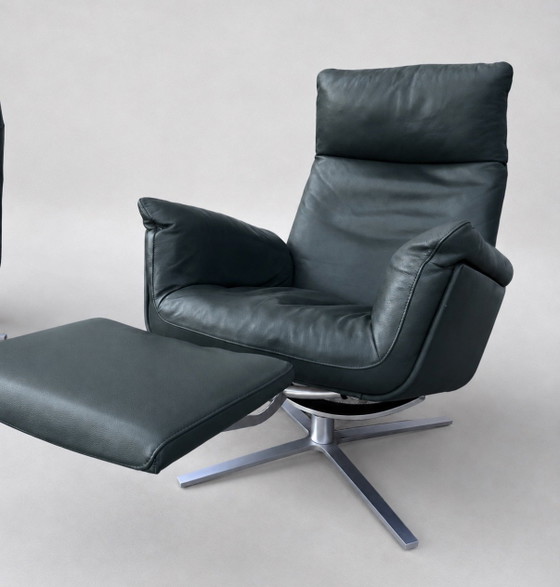 2 sillones FSM Shelby – Cuero color petróleo – Leather, Metal (photo 3 of 15)