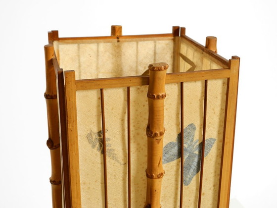 Beautiful French Mid-Century Modern Table Lamp Made Of Bamboo And Parchment Paper (photo 13 of 20)