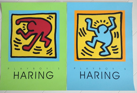 Image 1 of Sérigraphies Playboy de Keith Haring (encadrées)