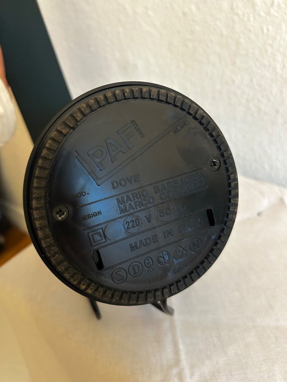 Image 1 of Lampada da scrivania originale Dove nera di Marco Colombo e Mario Barbaglia per PAF Studio.