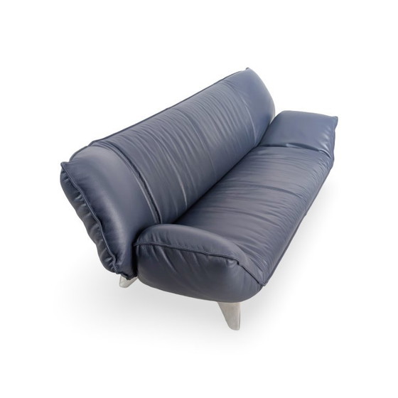 Image 1 of Original Leolux Tango Sofa Design Couch Leather Black Italy