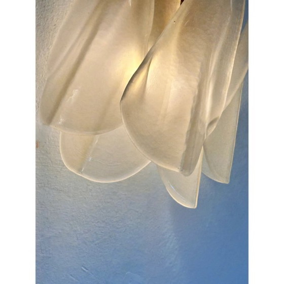 Image 1 of Moderne, geschliffene Champagner-Wandleuchten „Rondini“ aus Murano-Anstrich – 2er-Set