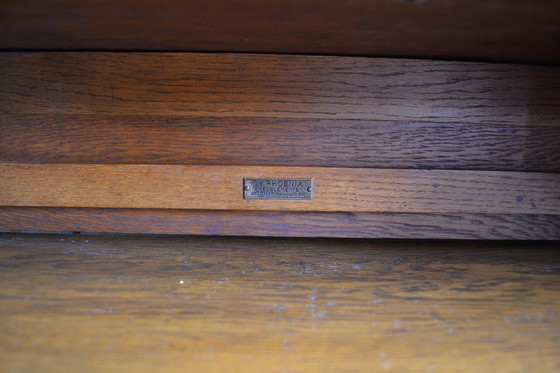 Image 1 of Antiker Art-Deco-Schreibtisch, Sekretär aus Eiche.