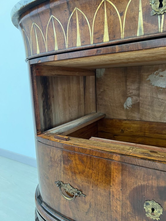 Image 1 of Cassettone - Noce - Comò con specchiera