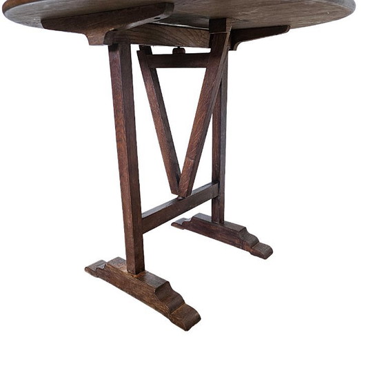 Image 1 of Table d'appoint Vigneron ancienne en chêne français, début des années 1900