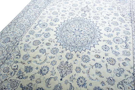 Image 1 of Hand-knotted Nain 9 La Oriental Rug With Silk - 340 X 243 Cm