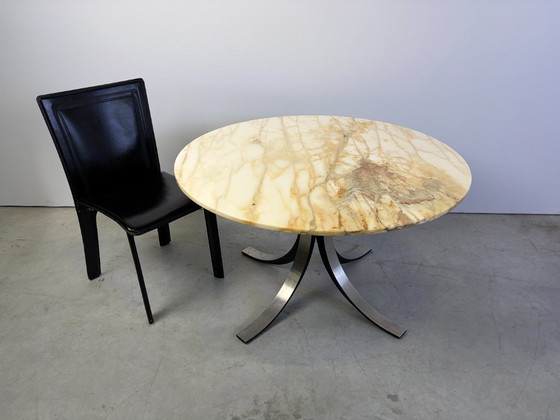 Vintage round marble dining table model T69 by Osvaldo Borsani for Tecno, 1970s, Anonima Castelli (photo 2 of 13)
