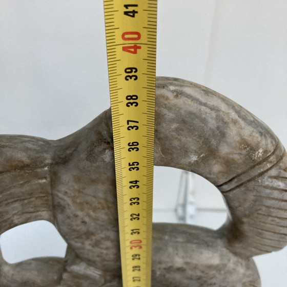 Image 1 of Sculpted stone head in pre-Columbian style, 20th century work