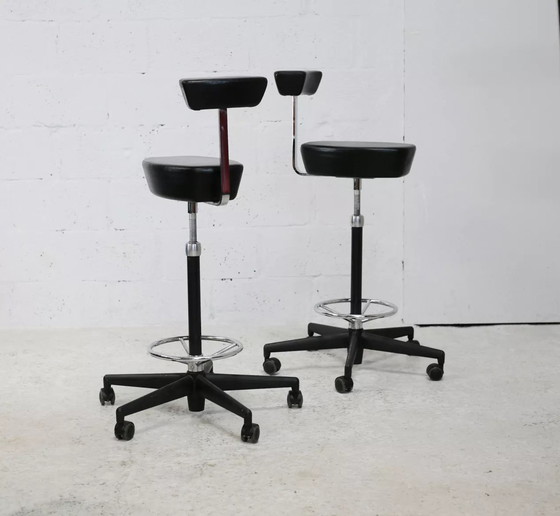 Image 1 of 2x Tabourets Hauts de Georges Nelson