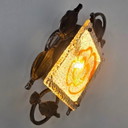 Wall lamp Brutalist 1960s Tom Ahlström & Ehrlich Murano cast iron mid century