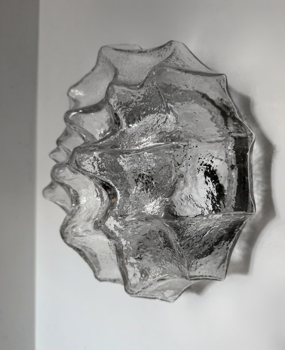 Image 1 of Applique verre à pointes style Carlo Nason années 60