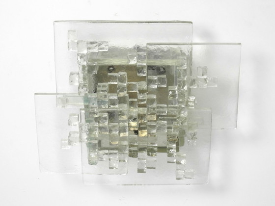 Image 1 of Preciosa lámpara de pared de cristal de Murano de Albano Poli para Poliarte, Italia, años 70.