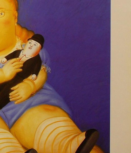 Image 1 of Fernando Botero – The Doll | Figurative Color Offset Lithograph Portrait