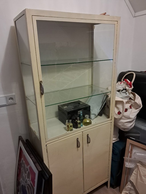 Vintage metal apothecary/doctor's cabinet