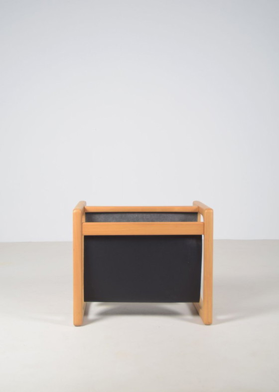 Portariviste danese disegnato da Aksel Kjersgaard, anni '60 – Leather, Wood (photo 5 of 6)