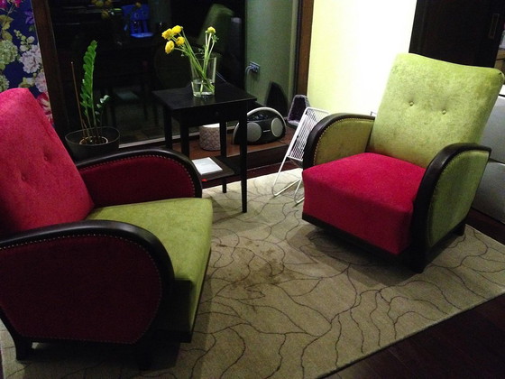 Set of Art Deco Hungarian Armchairs, 1930s (photo 4 of 4)