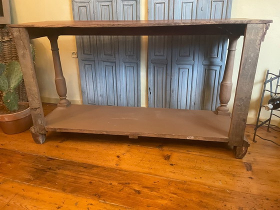 Image 1 of Mesa auxiliar Mesa auxiliar Mesa de pared Doble meseta Antigua