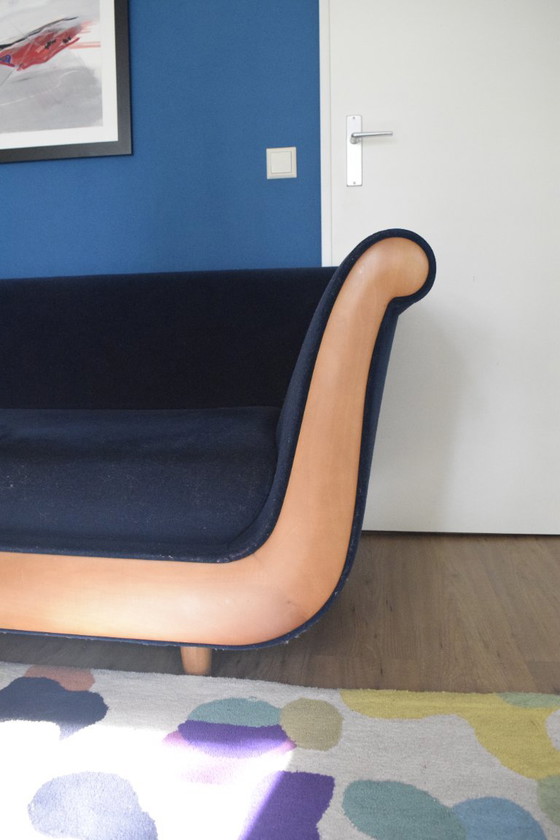 Divano Molteni Primafila di Luca Meda – blu navy / rovere – condizioni eccellenti – Molteni&C, Divani, Tessile (photo 3 of 5)