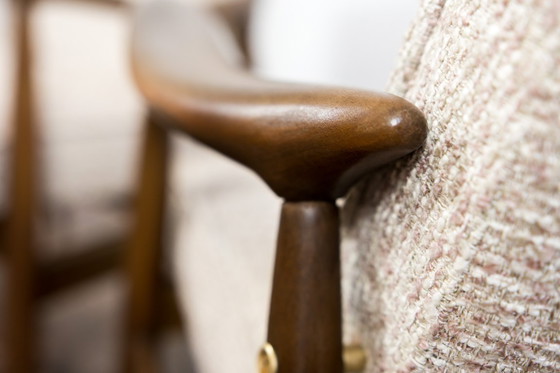 Image 1 of Mid Century Modern Roze Fauteuils Gfm 87 Door Juliusz Kędziorek, Gfm, Polen, 1960's, Set Van 2