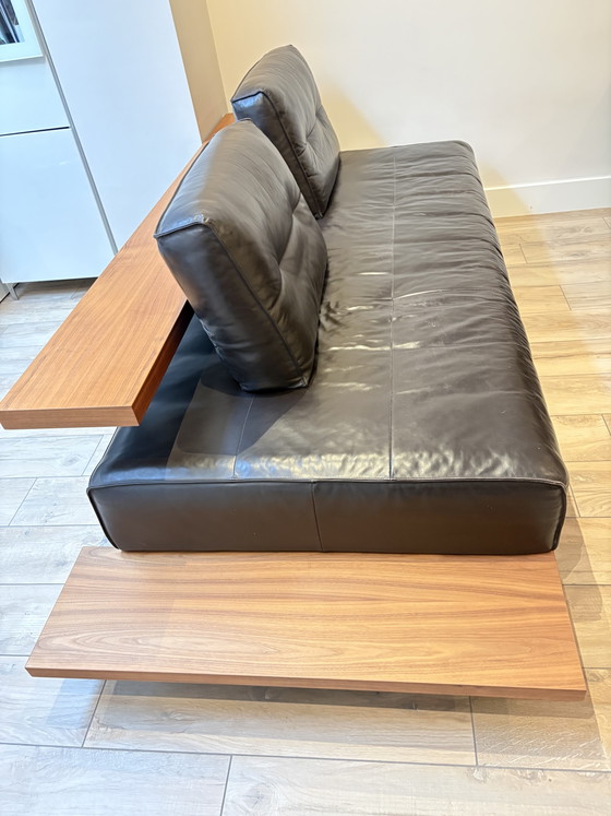 Rolf Benz Modular Leren Bankstel mit Houten Plateaus und Tafels – Modulare Sofas, Calfskin, Leather (photo 4 of 6)